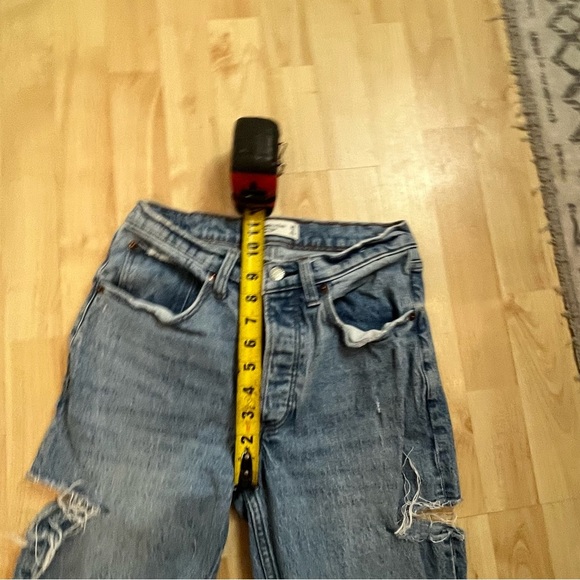 Abercrombie & Fitch Jeans Womens 26 2 Short 90s Baggy Low Rise Skater Grunge - Picture 5 of 7